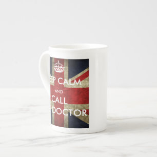 Tasse En Porcelaine Union Jack britannique gardent le calme et