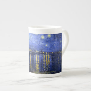 Tasse En Porcelaine Van Gogh : Nuit étoilée au-dessus du Rhône