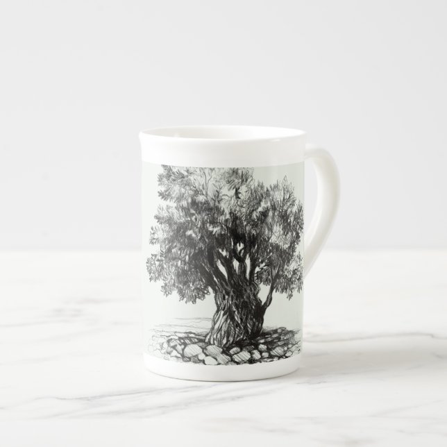 Tasse En Porcelaine Vieux olivier Café Mug (Devant droit)