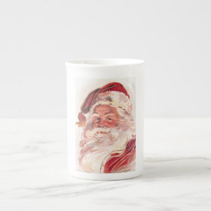 Tasse En Porcelaine Vintage Noël Père Noël