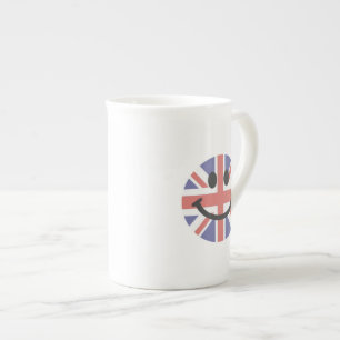 Tasse En Porcelaine Visage britannique de drapeau