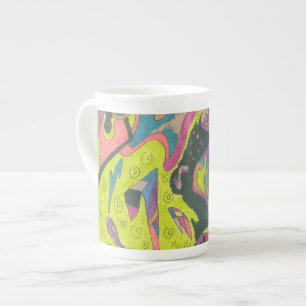 Tasse En Porcelaine Voici, Abstrait original