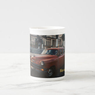 Tasse En Porcelaine Voiture Classique Vintage La Havane Cuba 