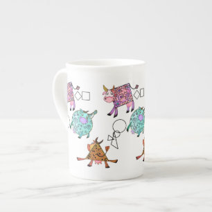 Tasse En Porcelaine Voler Vaches Mug