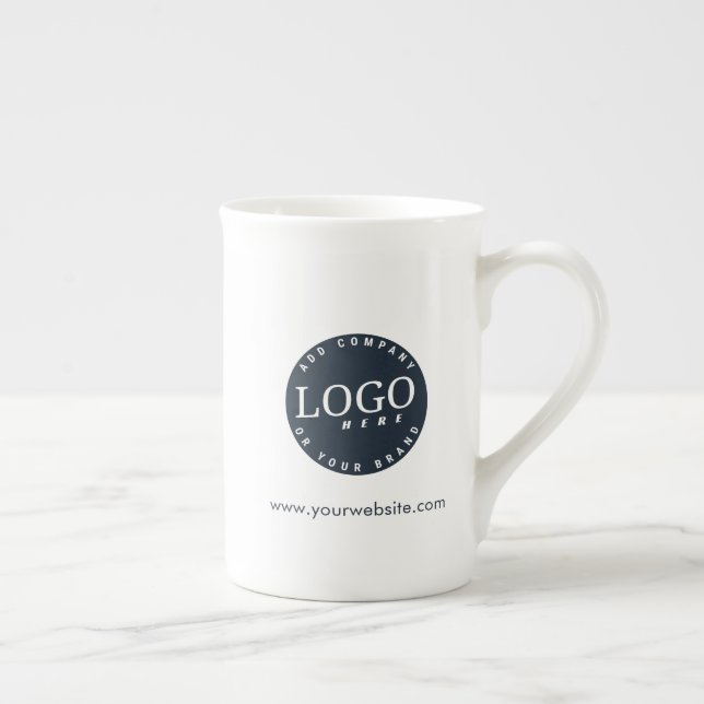 Tasse En Porcelaine Votre logo d'entreprise et votre site Web personna (Droite)
