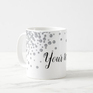 Tasse en strass personnalisée Ajouter votre texte
