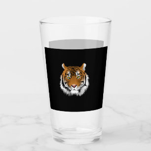 Tasse en verre à visage de tigre
