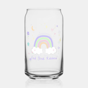 Tasse en verre Arc-en-ciel pastel