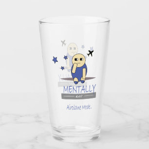 Tasse en verre d'avion en mode avion mignon et ide
