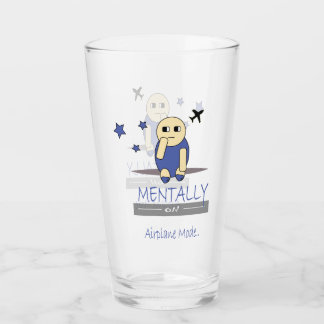 Tasse en verre d'avion en mode avion mignon et ide