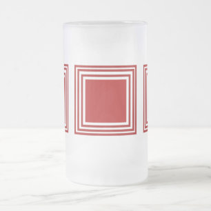TASSE EN VERRE DE CARRÉ ROUGE