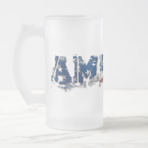 Tasse en verre de l'Amérique