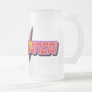 Tasse en verre de logo de Banzai