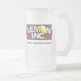 Tasse en verre de logo de Lemon Inc.