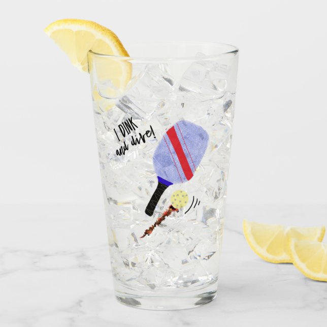 Tasse en verre de Pickleball (Devant glace)