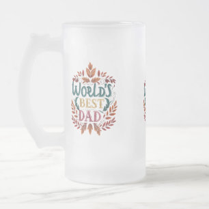 Tasse en Verre Dépoli - 16 oz "Meilleur Papa du Mo