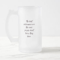 Tasse en verre dépoli avec citation drôle