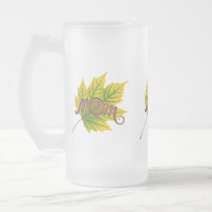 Tasse en verre dépoli – Design "Maman" 16 oz
