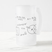 Tasse en verre dépoli mathématique cérébral