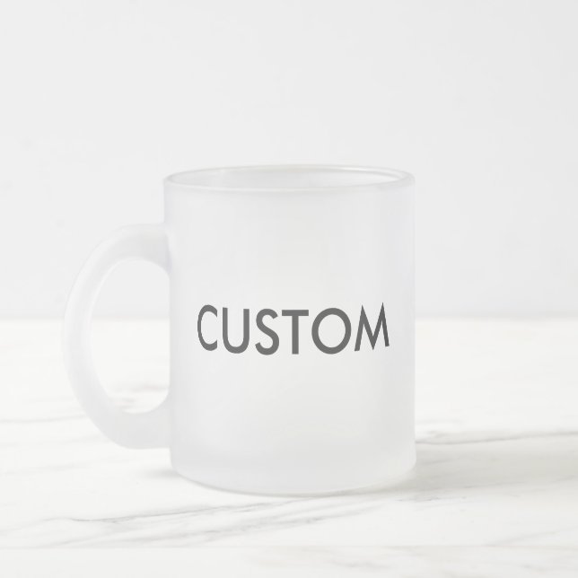 Tasse en verre givré 10oz de coutume (Gauche)