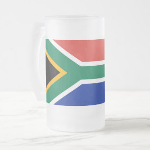 Tasse en verre givré avec le drapeau de l'Afrique