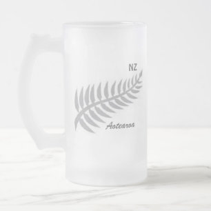 Tasse en verre givré de FOUGÈRE ARGENTÉE