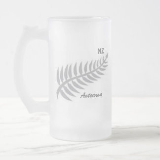 Tasse en verre givré de FOUGÈRE ARGENTÉE