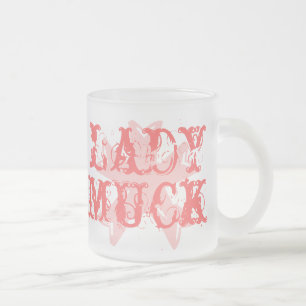 tasse en verre givré de fumier de dame