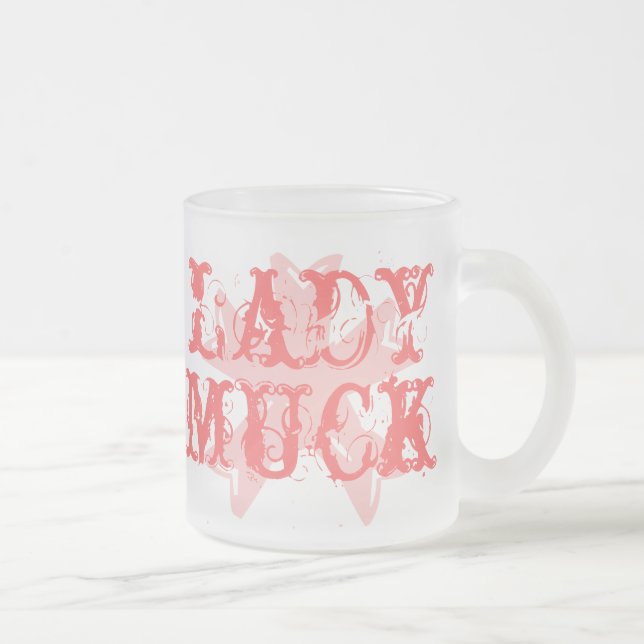 tasse en verre givré de fumier de dame (Droit)