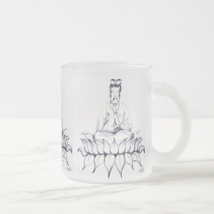 Tasse en verre givré de Kuan Yin