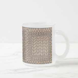 Tasse en verre givré KNIT PURL TAN