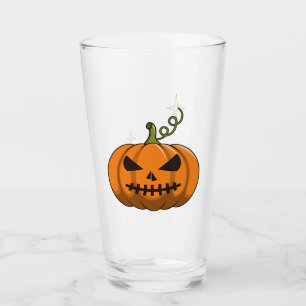 Tasse en verre Halloween Citrouille Orange