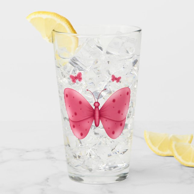 tasse en verre papillon (Devant glace)
