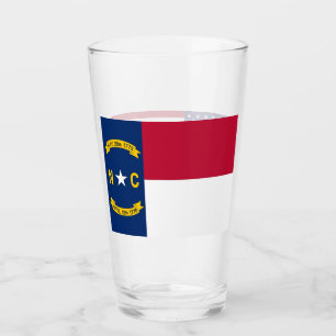 Tasse en verre patriotique avec drapeau de Carolin
