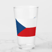 Tasse en verre patriotique avec drapeau de Czechia