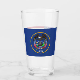 Tasse en verre patriotique avec drapeau de l'Utah