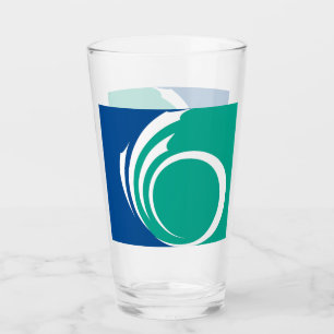 Tasse en verre patriotique avec drapeau d'Ottawa