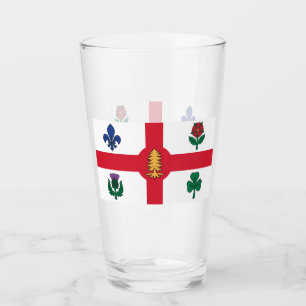 Tasse en verre patriotique avec le drapeau de Mont