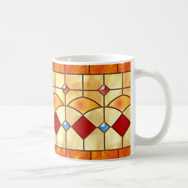 Tasse en verre souillé de faux de Tiffany de style (Droite)