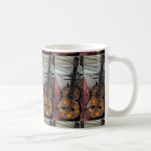 Tasse en verre souillé de guitare