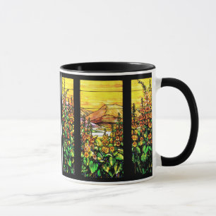 Tasse en verre souillé de jardin de digitale