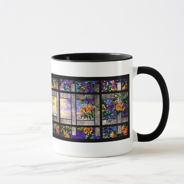 Tasse en verre souillé de Tiffany de jardin (Droite)