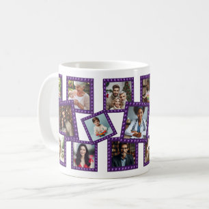 Tasse encadrée de 17 photos de fleurs de printemps