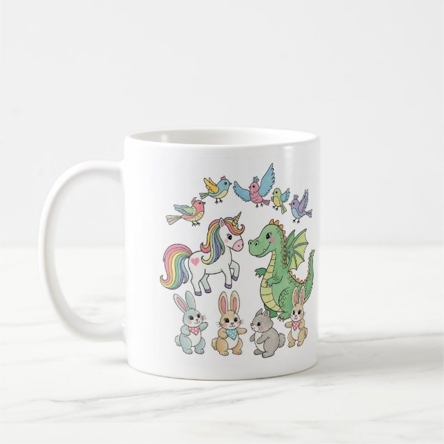 Tasse Enfants Licorne & Dragon (Gauche)