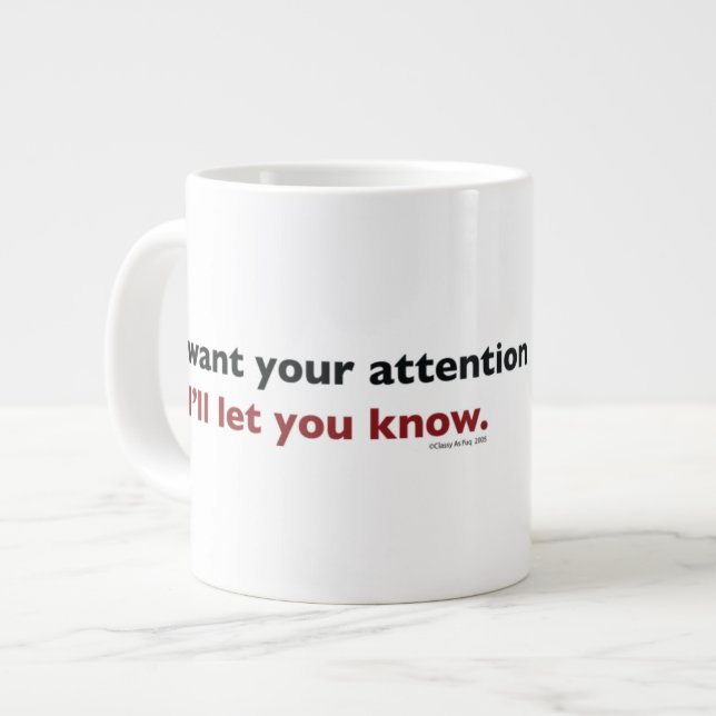 Tasse enorme (Devant gauche)