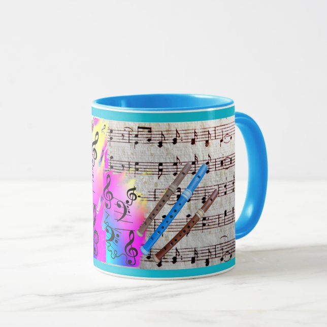 Tasse Enrouler autour de la musique et des enregistreurs (Devant droit)
