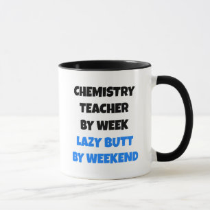 Tasse Enseignant en chimie des boutons de Lazy
