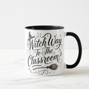 Tasse Enseignant Halloween Sorcière Chemin vers la