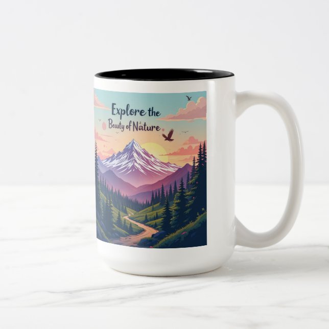 Tasse "Entdecken Sie die Schönheit der Natur" (Rechts)