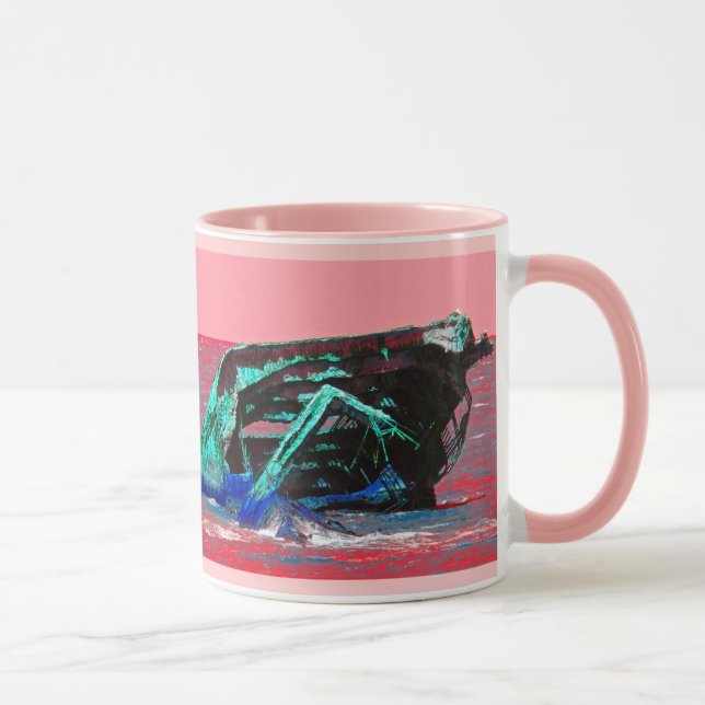 Tasse Épave Abstraite rose (Droite)